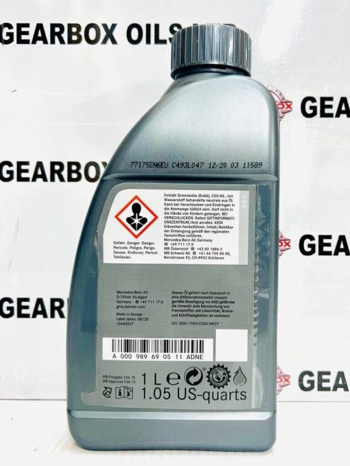 GENUINE MERCEDES BENZ 722.9 AUTOMATIC GEARBOX TRANSMISSION OIL FE 1L MB 236.15 - Image 2
