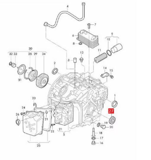 AUDI VW 0BH 0BT DQ500 DCT AUTOMATIC GEARBOX END CAP OEM - Image 4