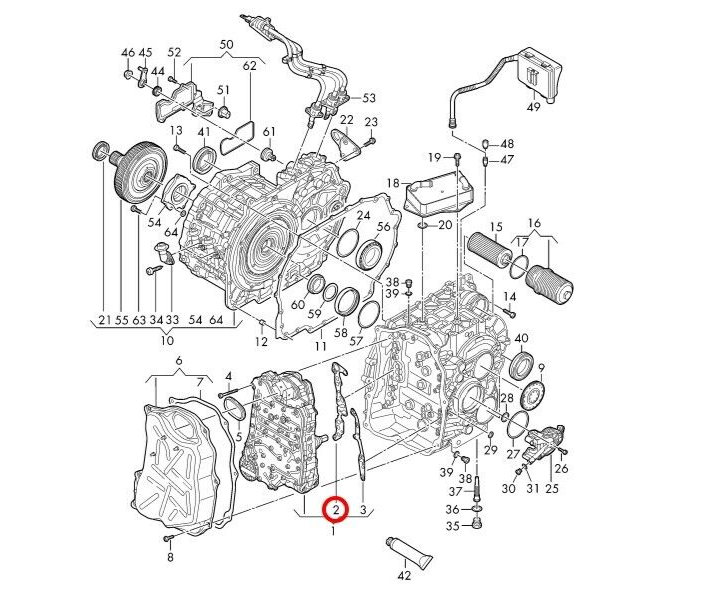 AUDI VW SEAT DQ400 AUTO GEARBOX VALVE BODY GASKET STEEL WITH MESH 0DD325542C - Image 4