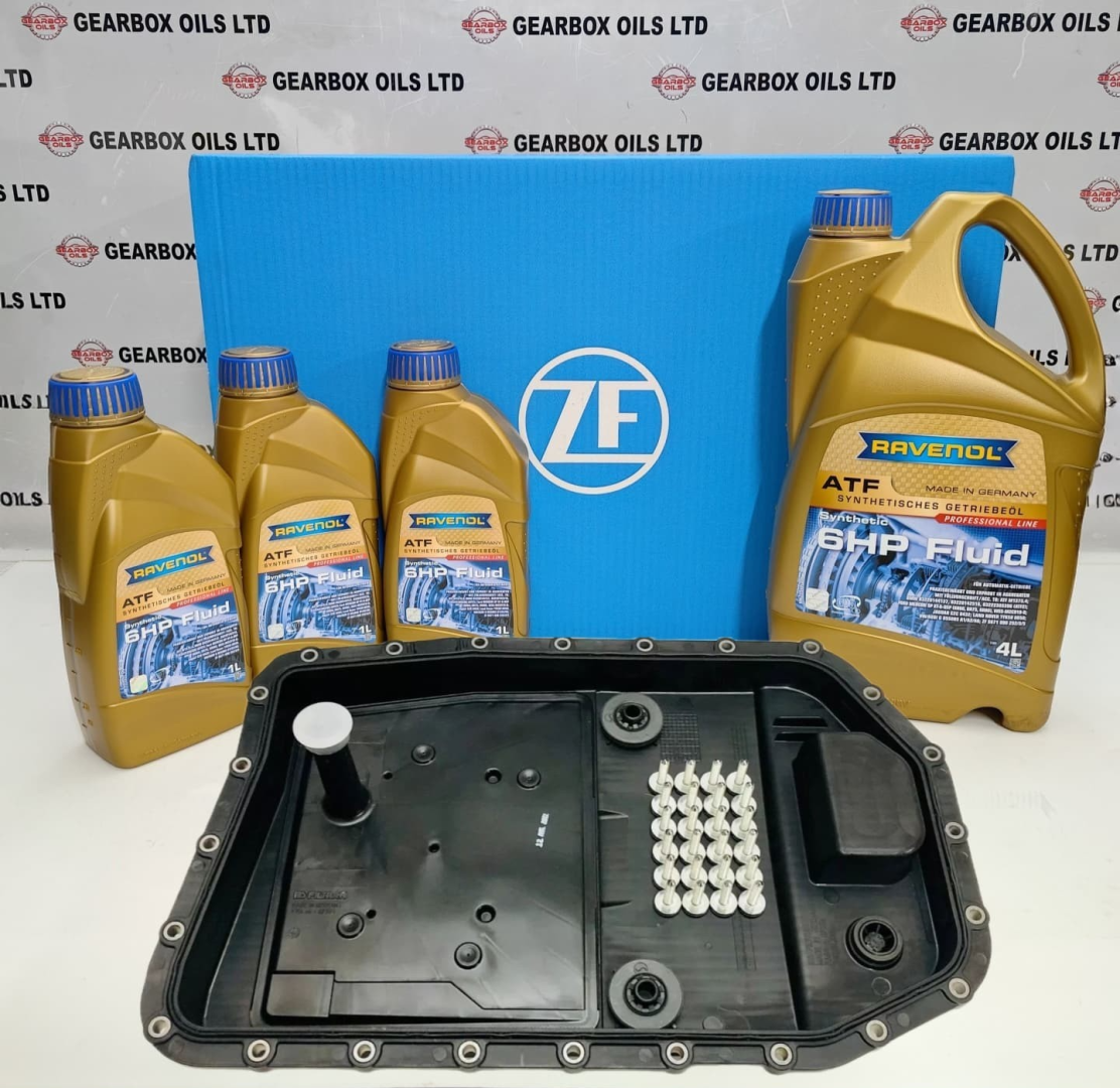 BMW ZF 6HP19/6HP21 AUTOMATIC TRANSMISSION GEARBOX SUMP PAN FILTER AND RAVENOL 6HP FLUID 7 LITRES SERVICE KIT