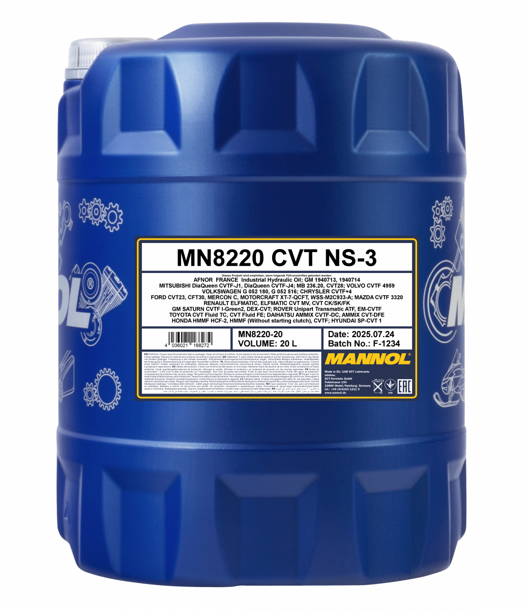 MANNOL NS-3 CVT TRANSMISSION GEARBOX OIL FLUID 20 LITRES CONTAINER MN8220