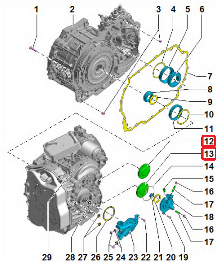 AUDI/VW/SEAT E-HYBRID DQ400E 0DD AUTOMATIC GEARBOX END CAP 0DD301125 - Image 4