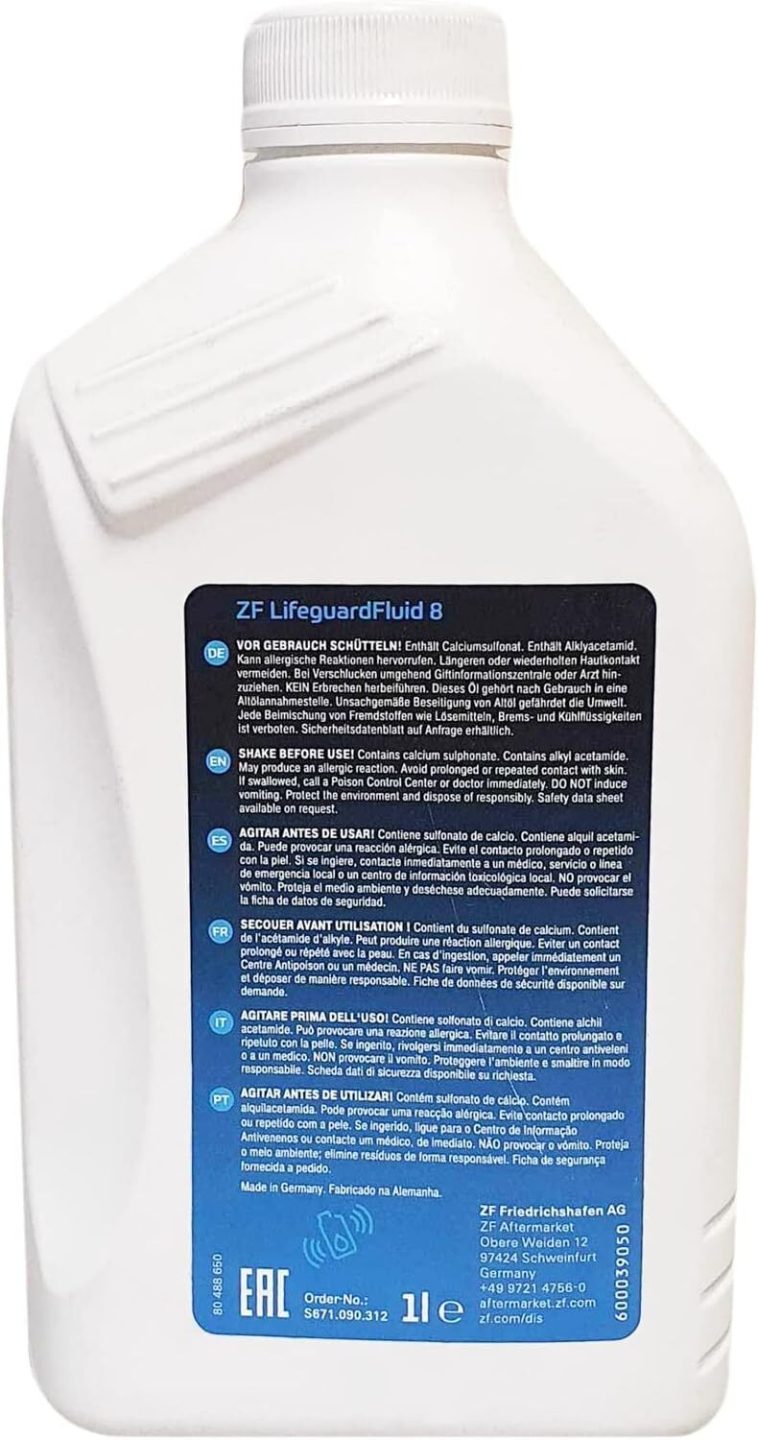 GENUINE ZF AL550 VW AMAROK ZF 8 SPEED GEARBOX FILTER OIL 7L OEM SERVICE KIT - Image 2