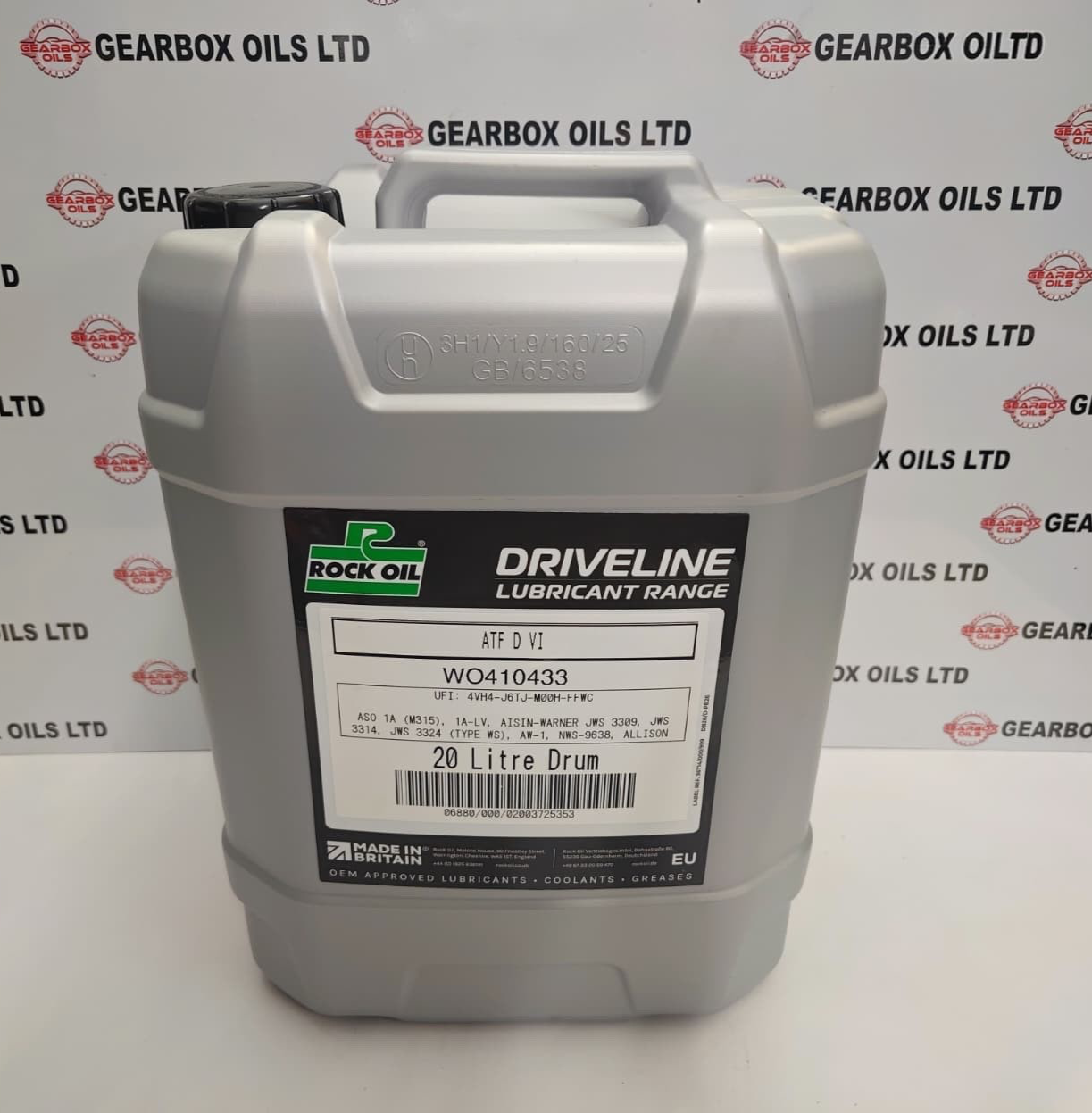GENUINE ROCK OIL ATF D VI FLUID AUTOMATIC GEARBOX OIL 20 LITRES GALLON