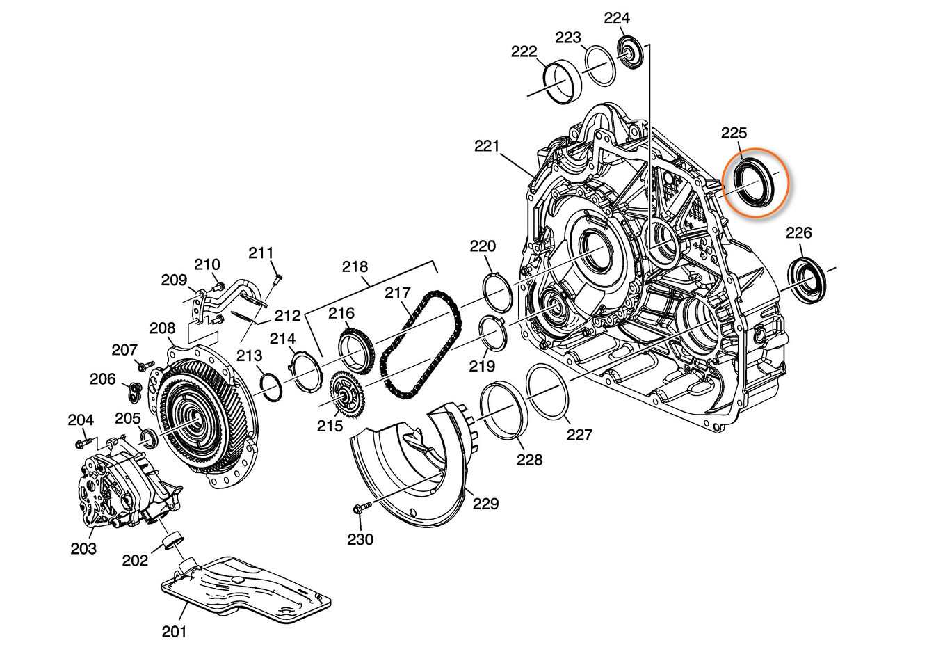 FORD 6F50/6F55/6T70/6T75 6F MIDRANGE GEARBOX TORQUE CONVERTER OIL PUMP SEAL - Image 2